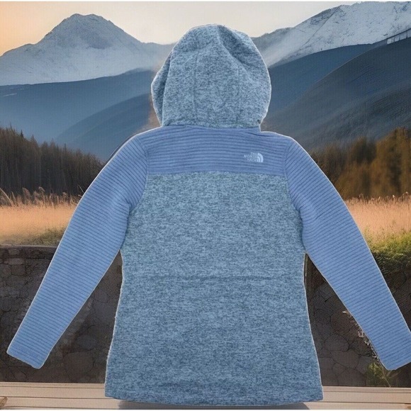 The North Face Women's Indi Insulated Full Zip‎ Hoodie in Cool Blue Size S NWT - Picture 5 of 7